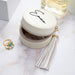 Personalised White Travel Jewellery Case Box with Tassel