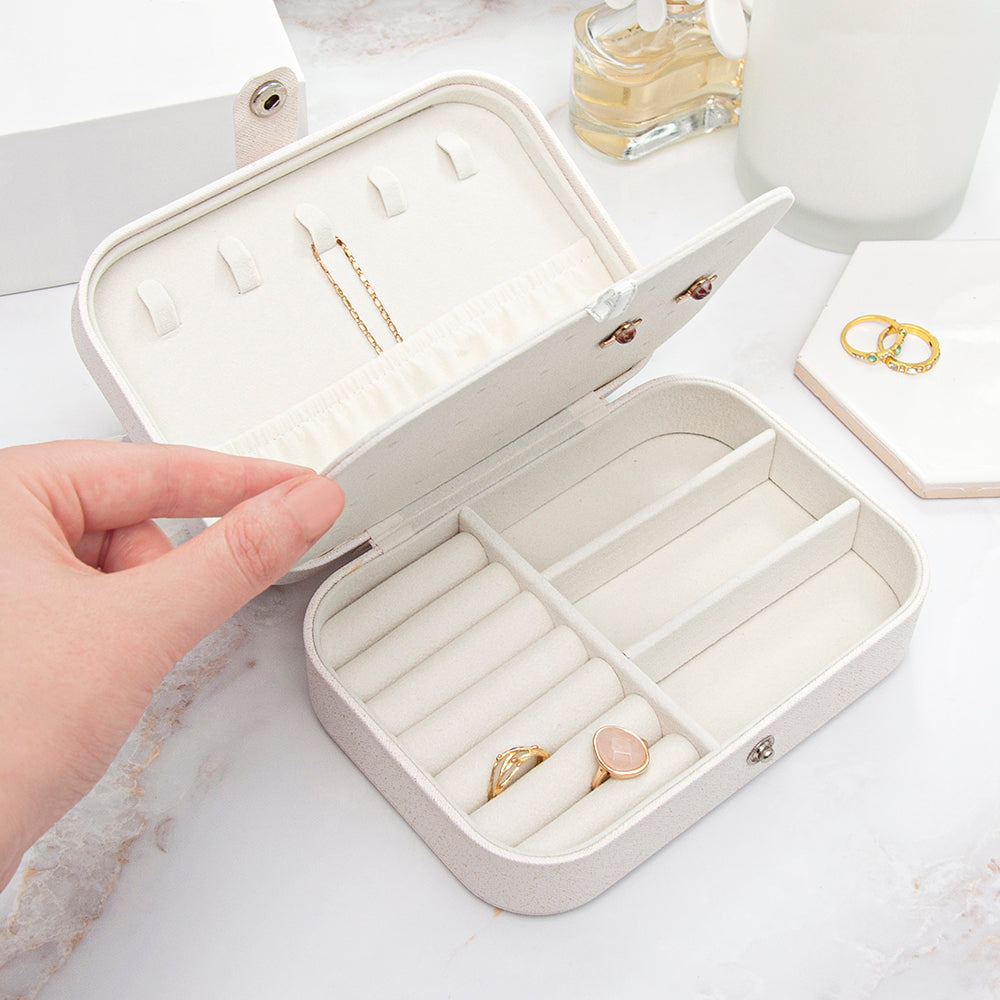 Personalised White Jewellery Case Box