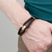 Personalised Men's Iconic Dual Leather Bracelet