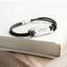 Personalised Men's Infinity Statement Leather Bracelet