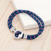 Personalised Men's Blue Rope Nautical Anchor Bracelet