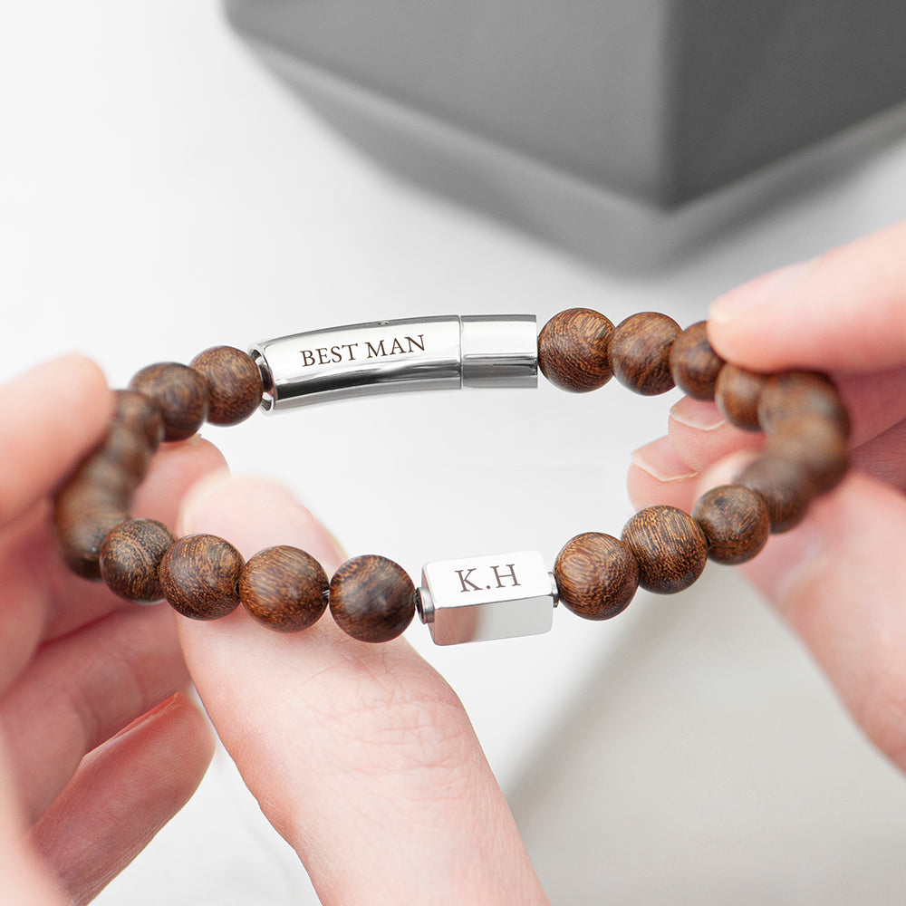 Personalised Men's Wooden Bracelet