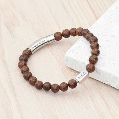 Personalised Men's Wooden Bracelet