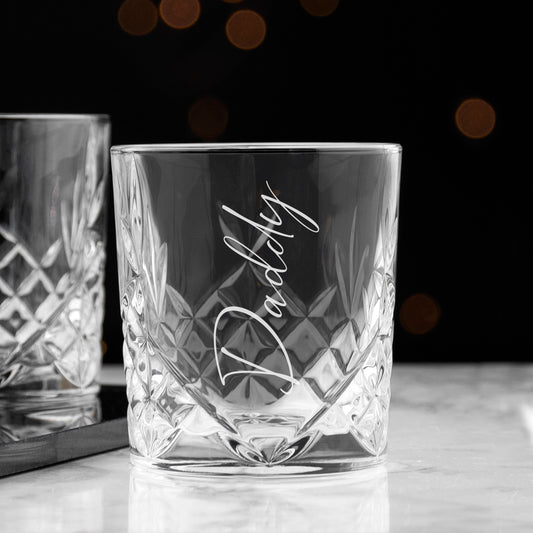 Engraved Crystal Whisky Glass