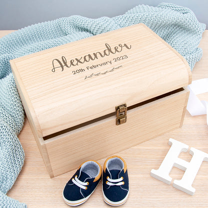 Personalised New Baby Keepsake Chest