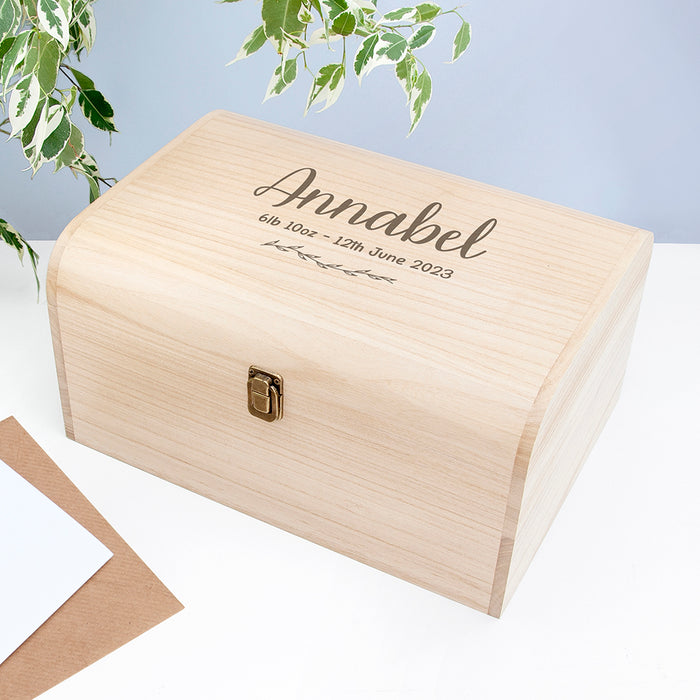 Personalised New Baby Keepsake Chest