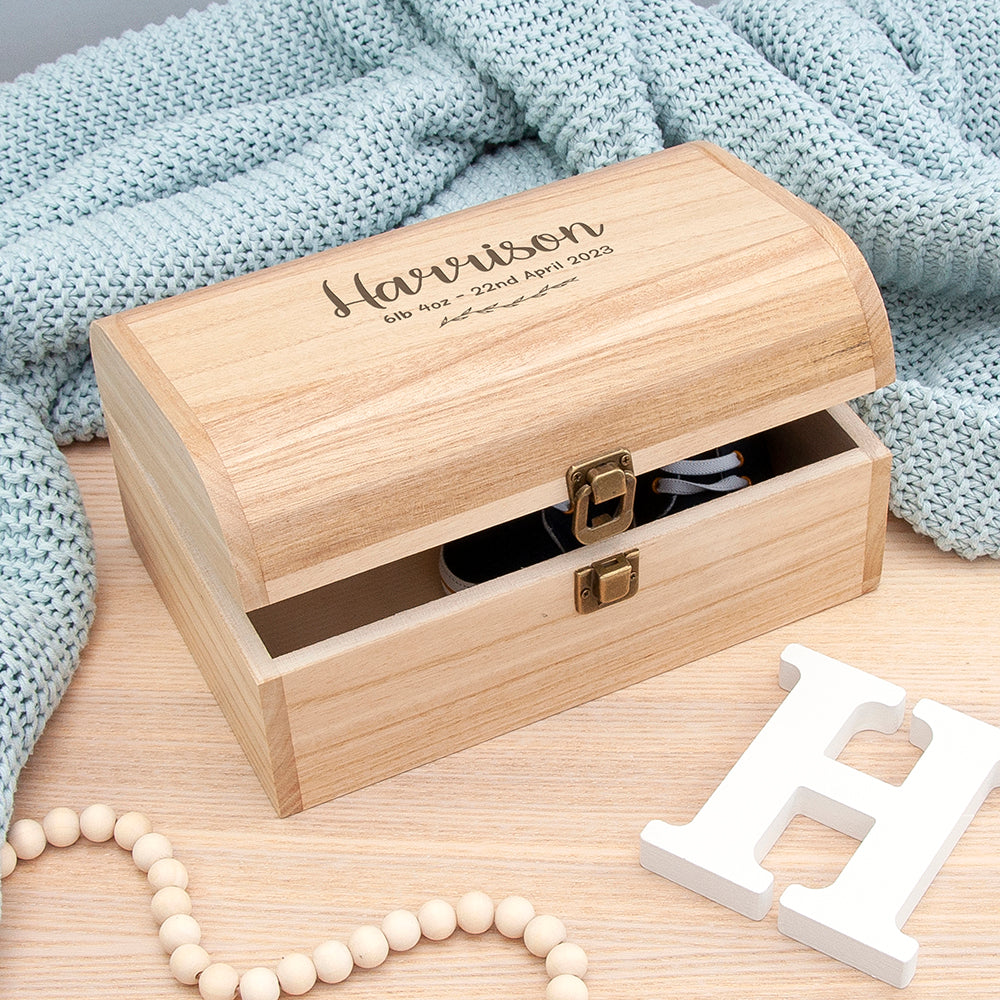 Personalised New Baby Keepsake Chest