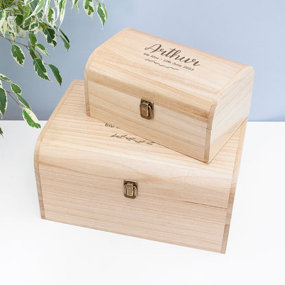 Personalised New Baby Keepsake Chest