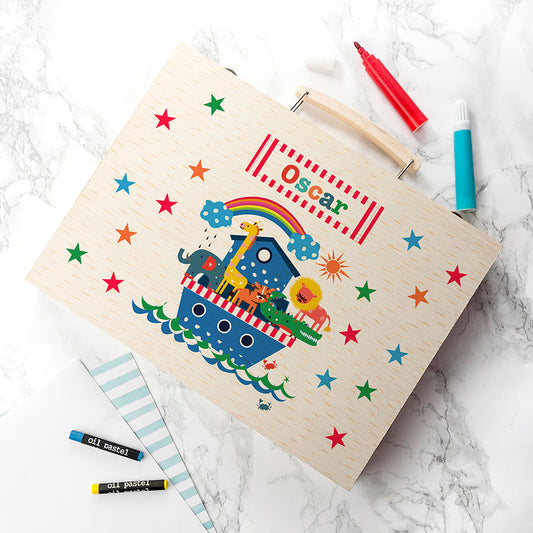 Personalised Kid’s Noah's Ark Colouring Set