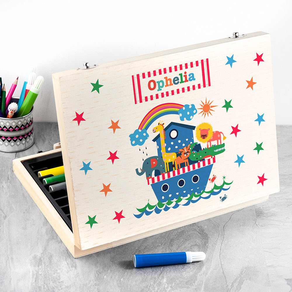 Personalised Kid’s Noah's Ark Colouring Set