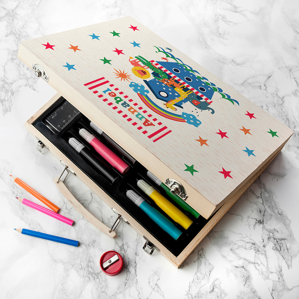 Personalised Kid’s Noah's Ark Colouring Set