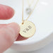 Personalised Layered Crystal Heart and Disc Necklace