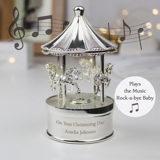 Personalised Musical Carousel Ornament