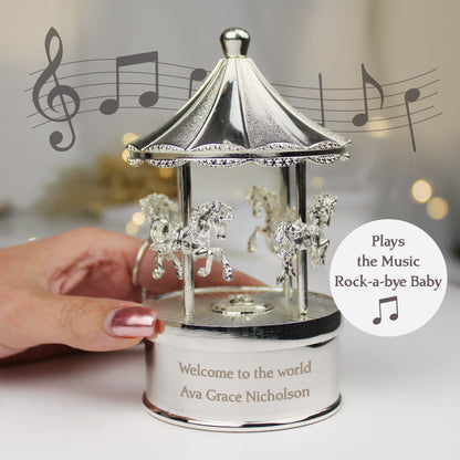 Personalised Musical Carousel Ornament