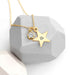 Personalised Gold Star with Birthstone Crystal Necklace