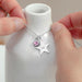 Personalised Silver Star with Birthstone Crystal Necklace