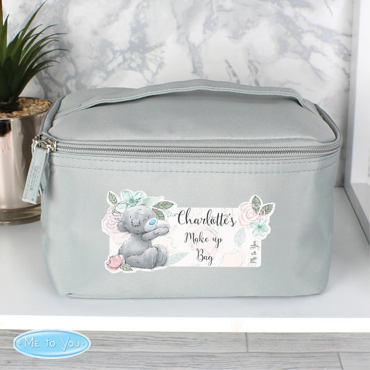 Personalised Me to You Floral Grey Toiletry Bag