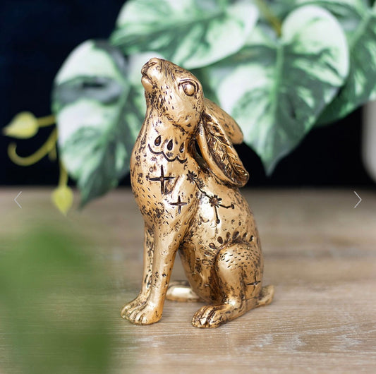 13cm Resin Midnight Hare Ornament