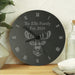 Personalised Stag Design Slate Clock