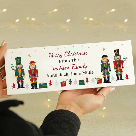 Personalised Christmas Nutcracker Wooden Mantel Decoration