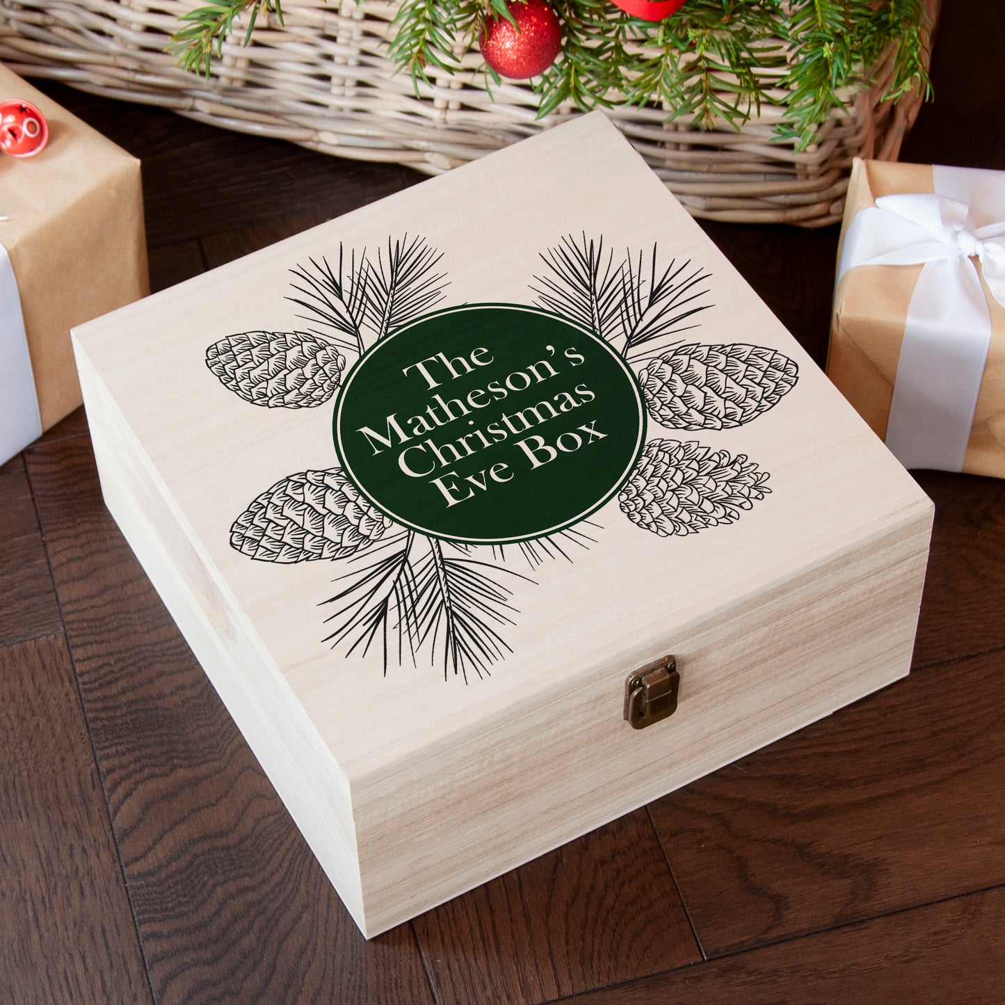 Personalised Classic Wooden Christmas Eve Box