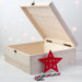 Personalised Green Festive Pattern Wooden Christmas Eve Box
