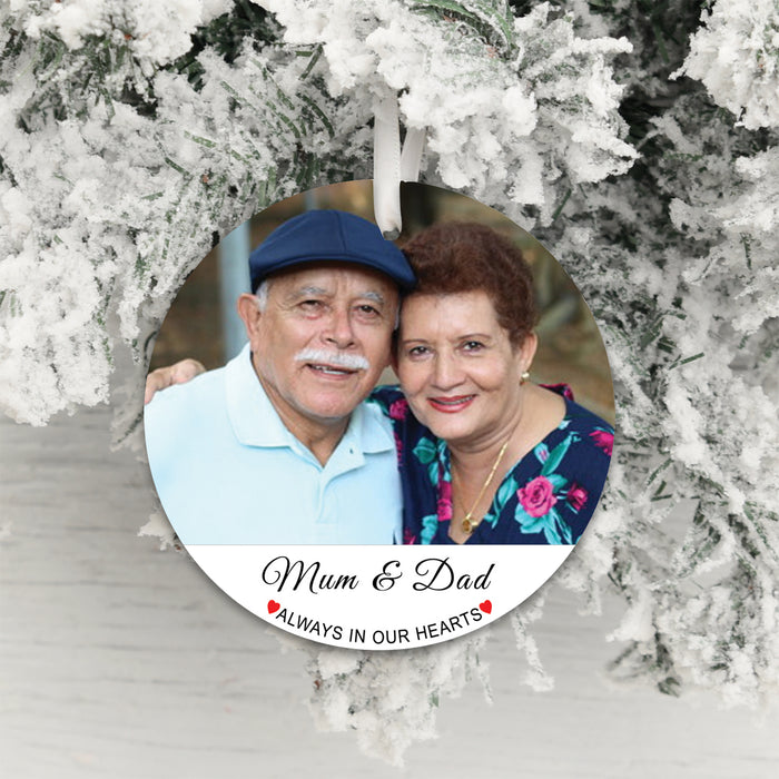 Personalised Always In Our Heart Photo Memorial Christmas Decoration