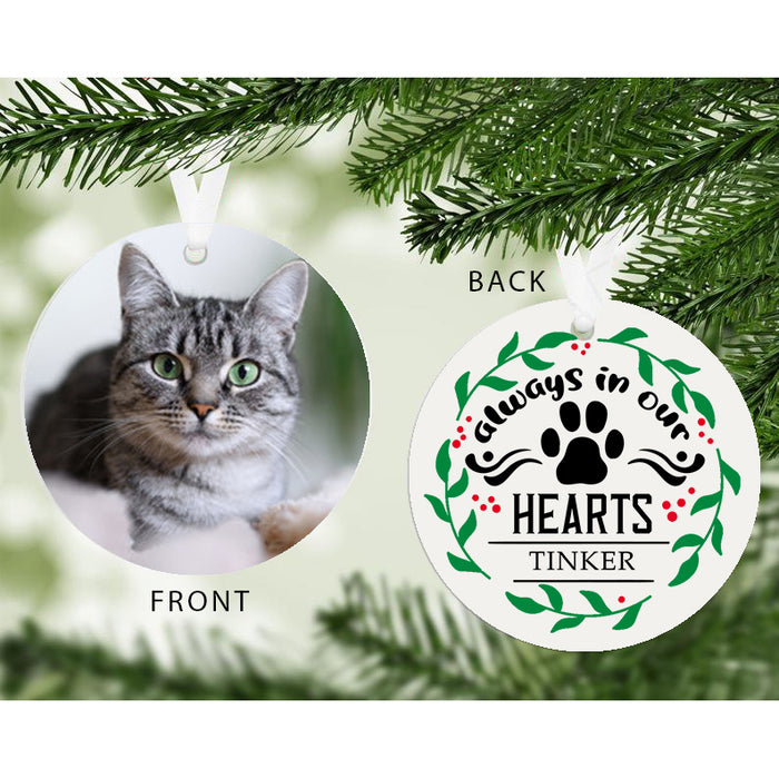 Personalised Always in our Hearts Pet Memorial Christmas Decoration