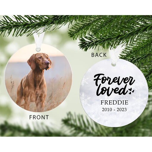 Personalised Forever Loved Pet Photo Memorial Christmas Decoration