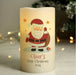 Personalised Baby’s First Christmas Santa LED Candle