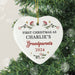 Personalised First Christmas As Grandparents Christmas Decoration