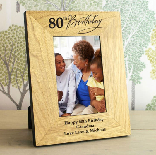 Personalised 80th Birthday Photo Frame