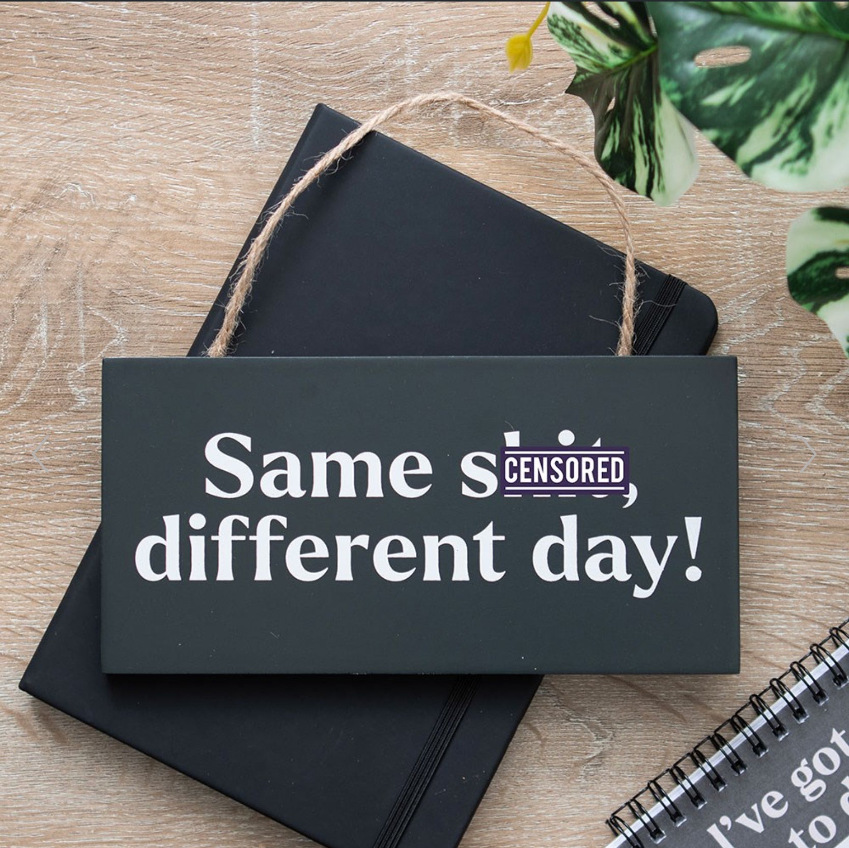 Same Sh*t, Different Day Sweary Rude Hanging Decoration Sign