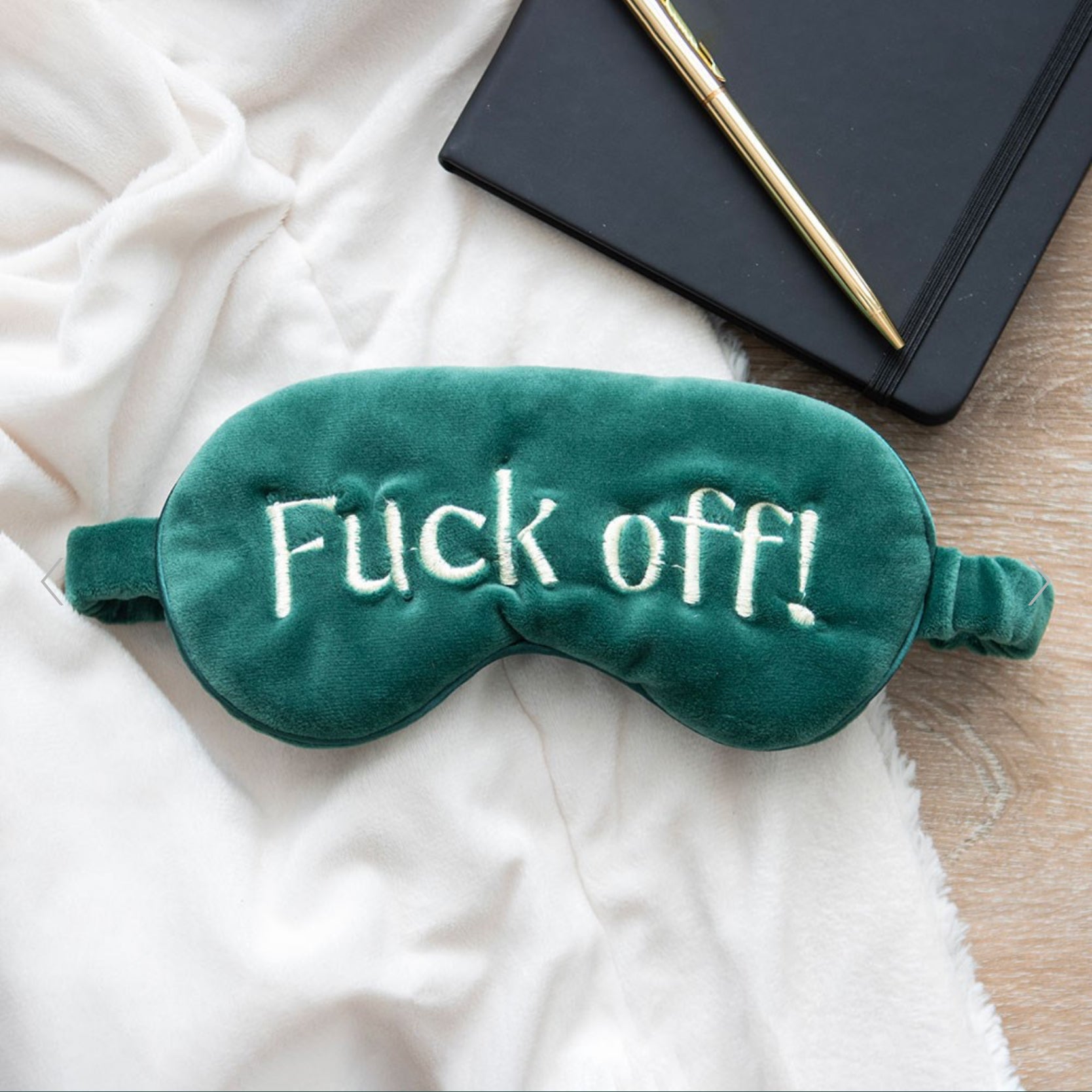 Sweary Rude Fuck Off Velvet Sleep Mask