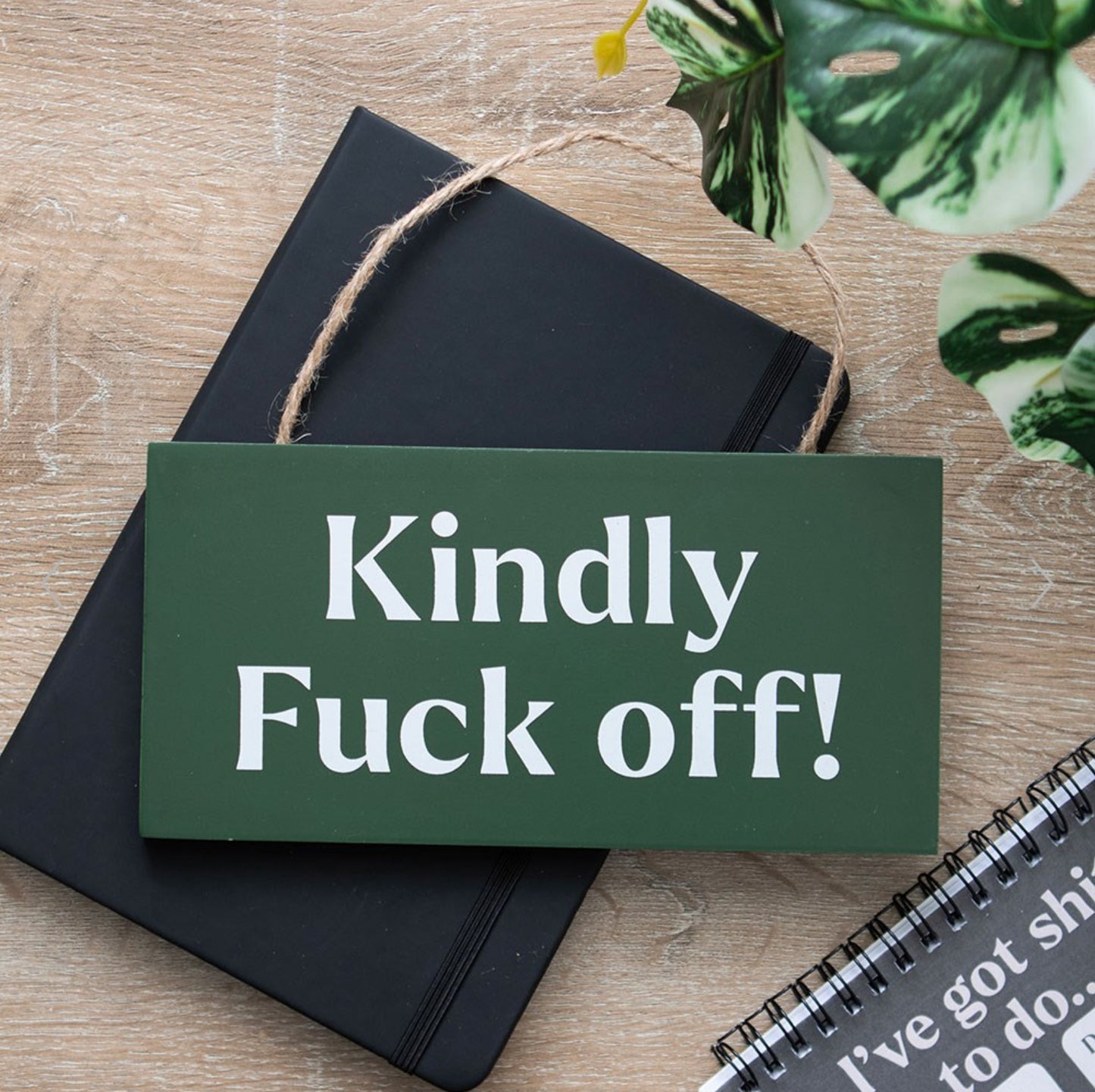 Kindly F*ck Off Sweary Rude Hanging Decoration Sign