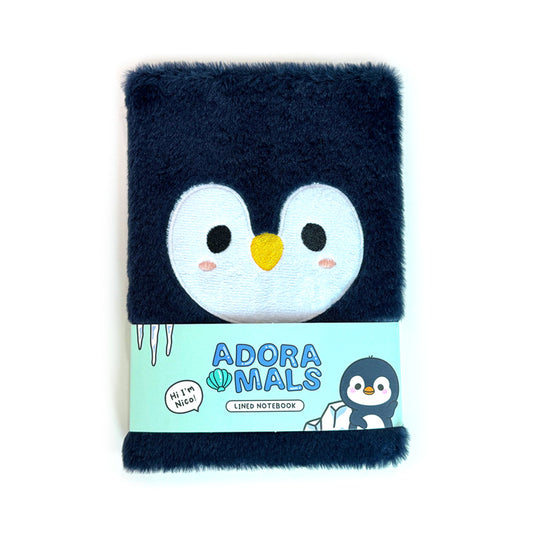 Adoramals Penguin Fluffies Plush A5 Notebook