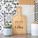 Queen Of The Kitchen Bamboo Paddle Chopping Board