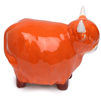 Highland Coo Cow Ceramic Salt & Pepper Shaker Set