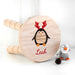 Personalised Christmas Penguin Wooden Stool