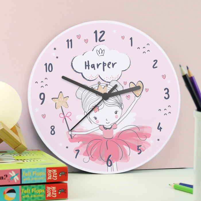 Personalised Children’s Fairy Wooden Clock