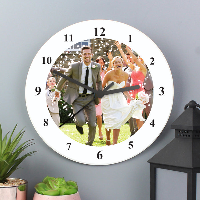 Personalised Photo Upload Wooden Wall Clock