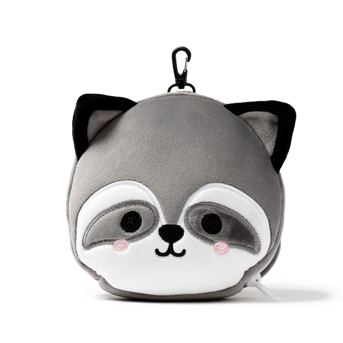 Relaxeazzz Raccoon Plush Travel Pillow & Eye Mask