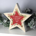 Personalised Christmas Wreath Crafted Wooden Star Ornament