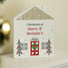 Personalised Christmas Wooden Shaped House Ornament