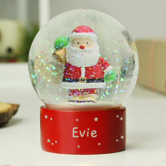 Personalised Santa Name Only Christmas Snow Globe