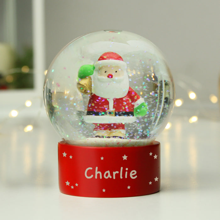 Personalised Santa Name Only Christmas Snow Globe