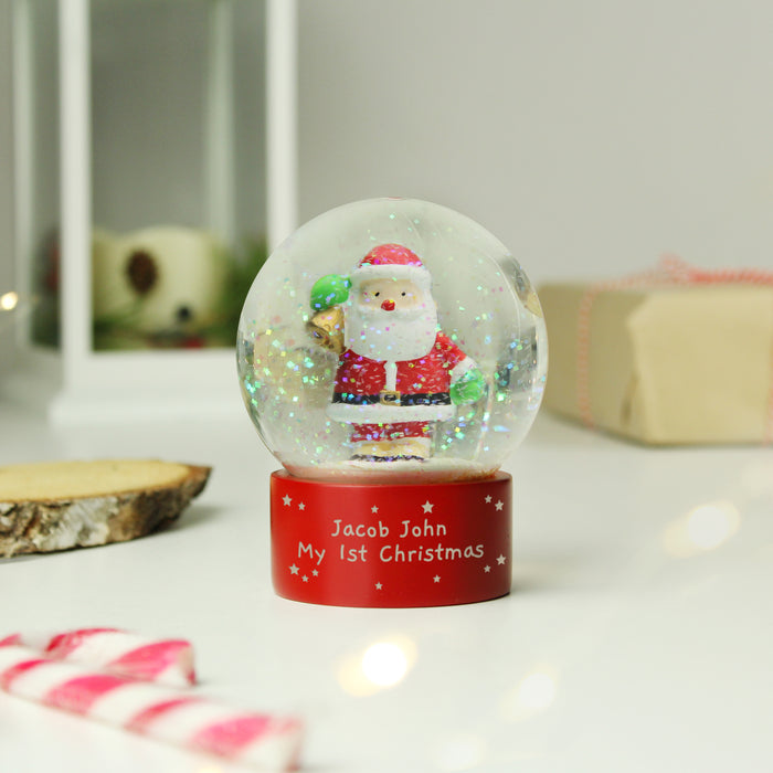 Personalised Santa Christmas Snow Globe