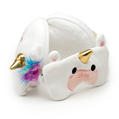 Relaxeazzz Unicorn Plush Travel Pillow & Eye Mask