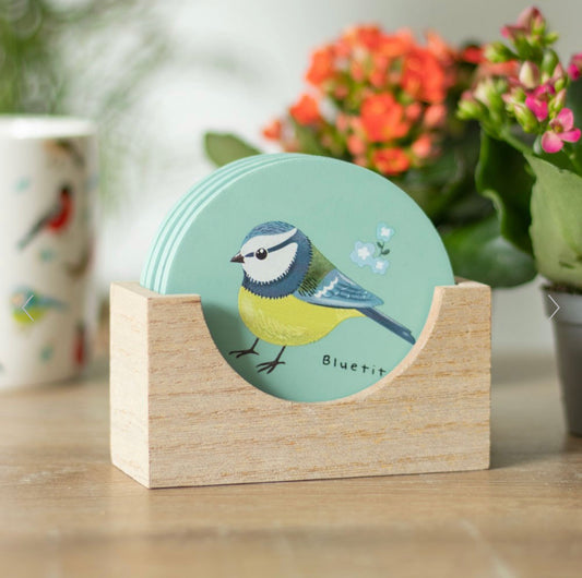 British Garden Birds 4 Coaster Set