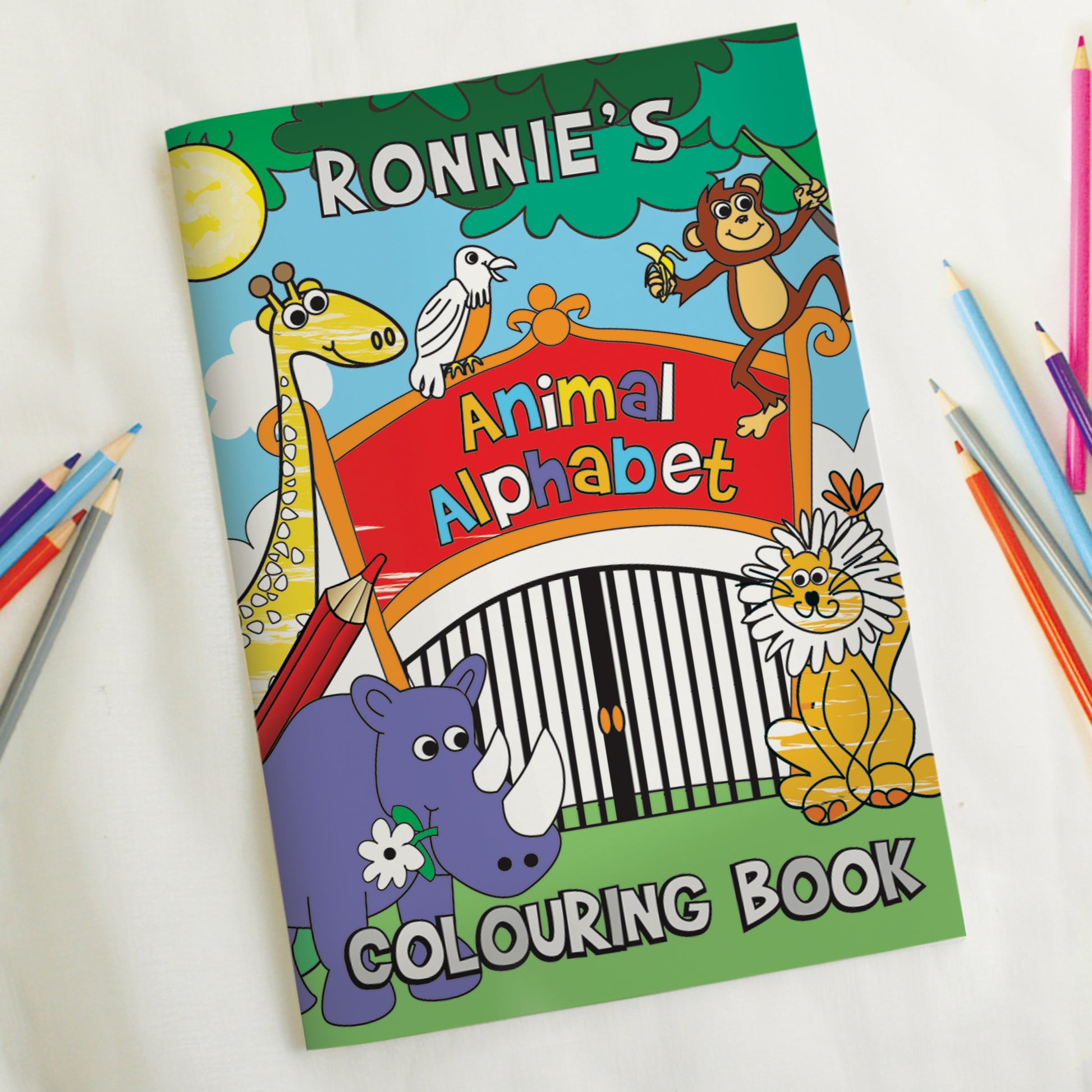 Personalised Children’s Zoo Colouring Book